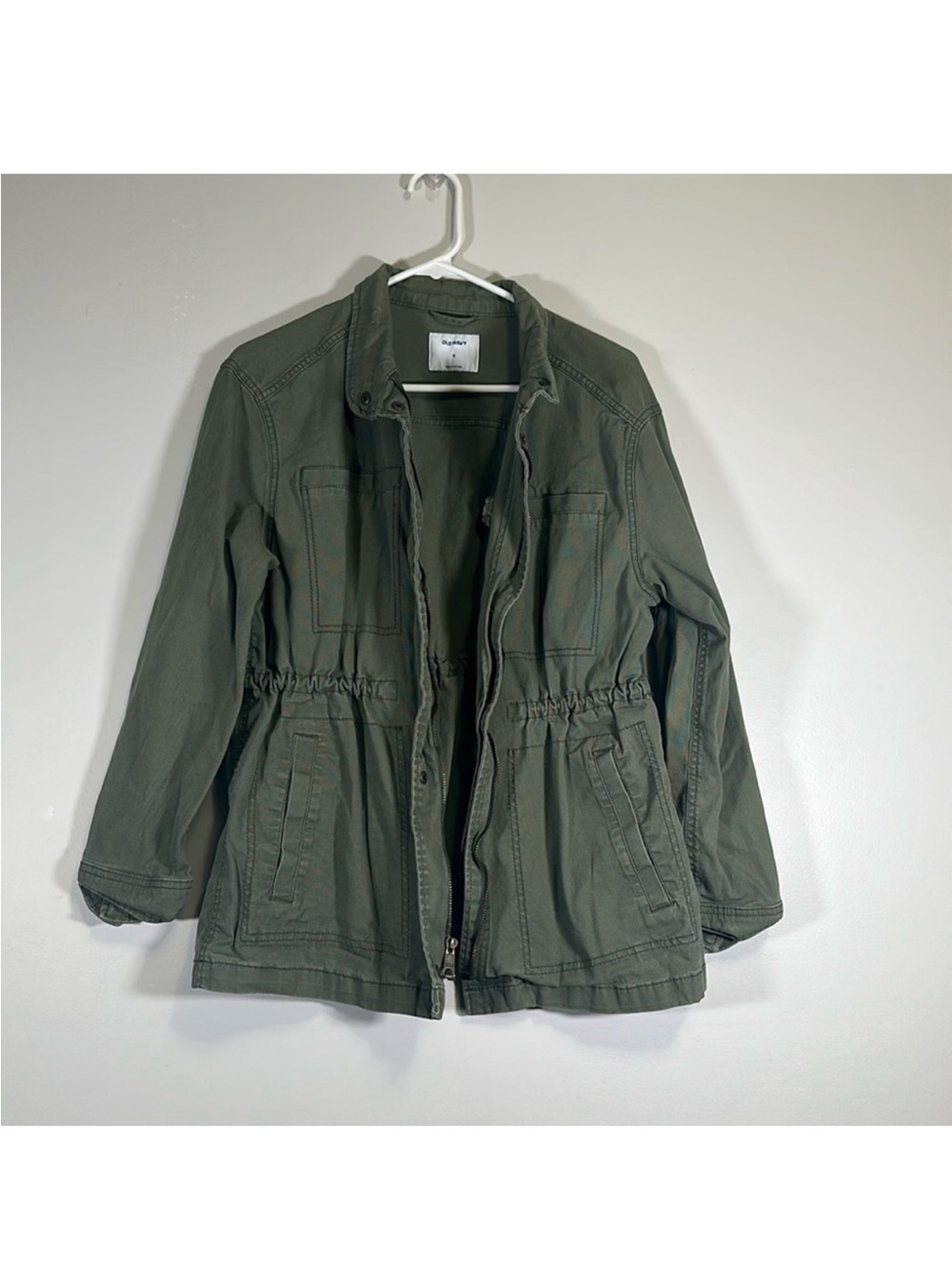 Old Navy Green utility jacket cinched waist size medium